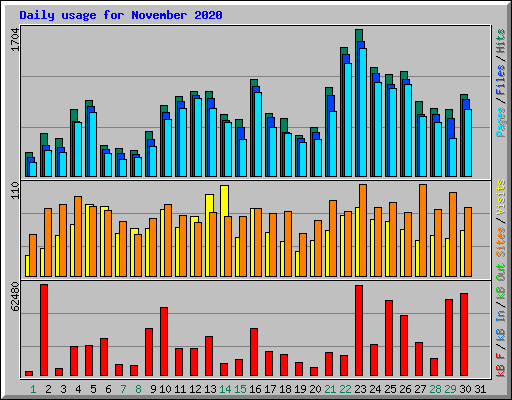 Daily usage for November 2020