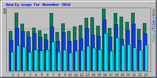 Hourly usage for November 2018