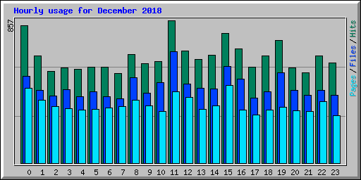 Hourly usage for December 2018
