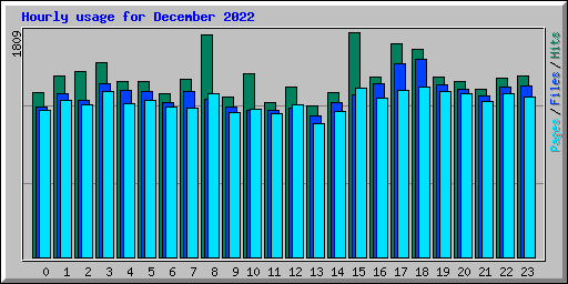 Hourly usage for December 2022
