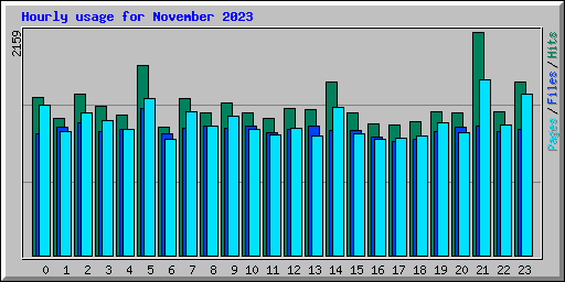 Hourly usage for November 2023