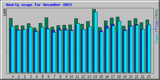 Hourly usage for December 2023