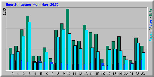 Hourly usage for May 2025