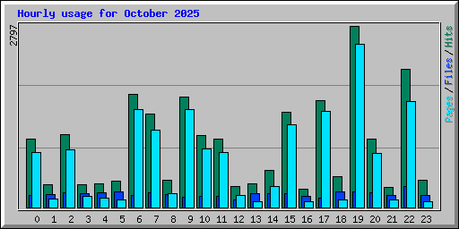 Hourly usage for October 2025