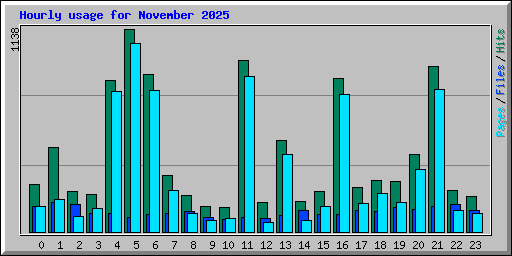 Hourly usage for November 2025
