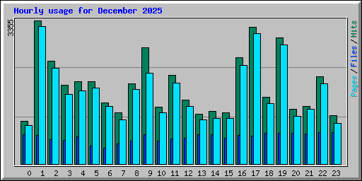 Hourly usage for December 2025